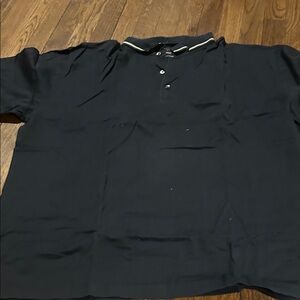 Greg Norman Collection Black Polo with White Accents